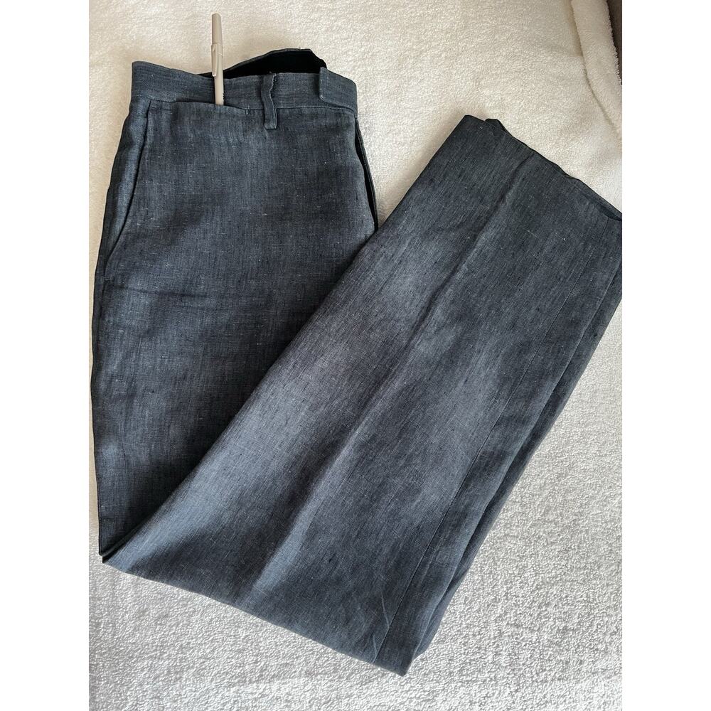 Men's Banana Republic Textured Blue Linen Business inner lining Pants Size 33X30